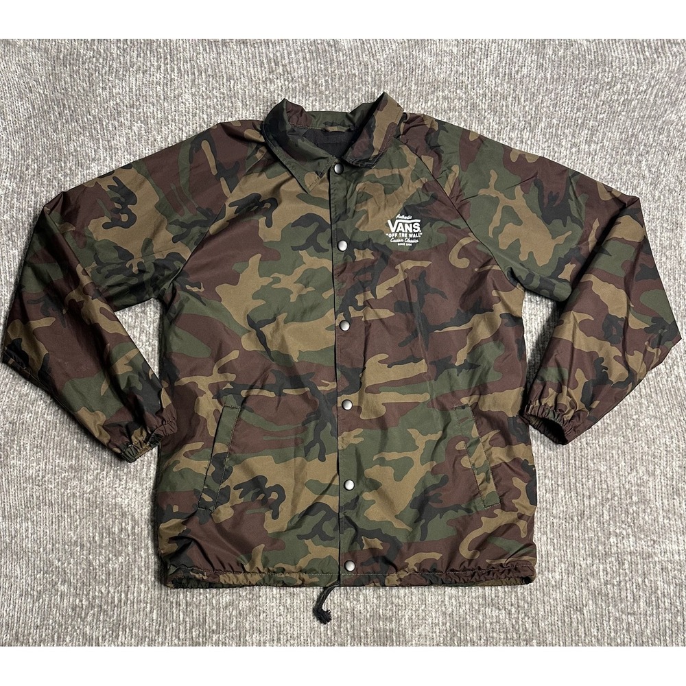 Vans Camo Windbreaker Jacket Large Camo Men's Woodland Lightweight Skater Grunge